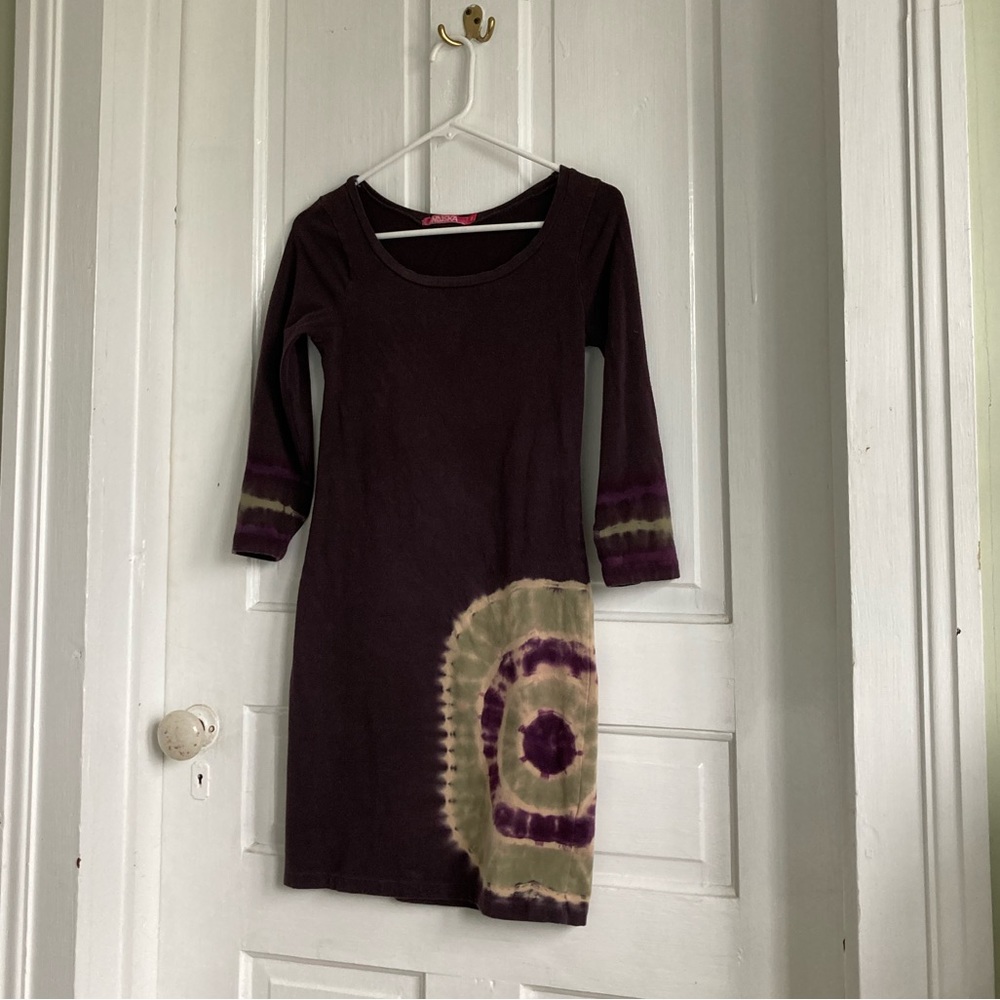 Tie dye fitted dress
